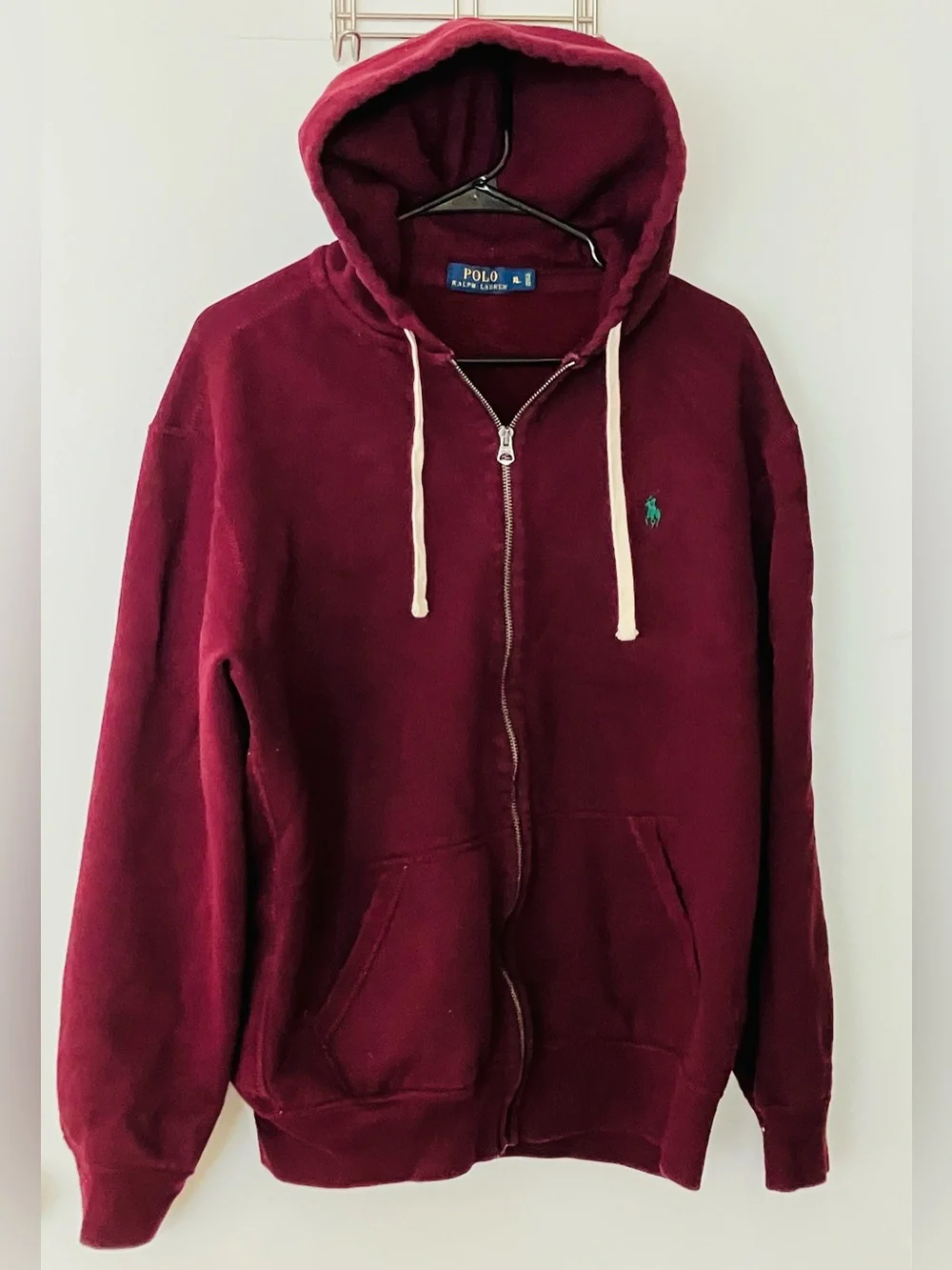 Polo Ralph Lauren Full Zip Hoodie Men’s Size XL Burgundy